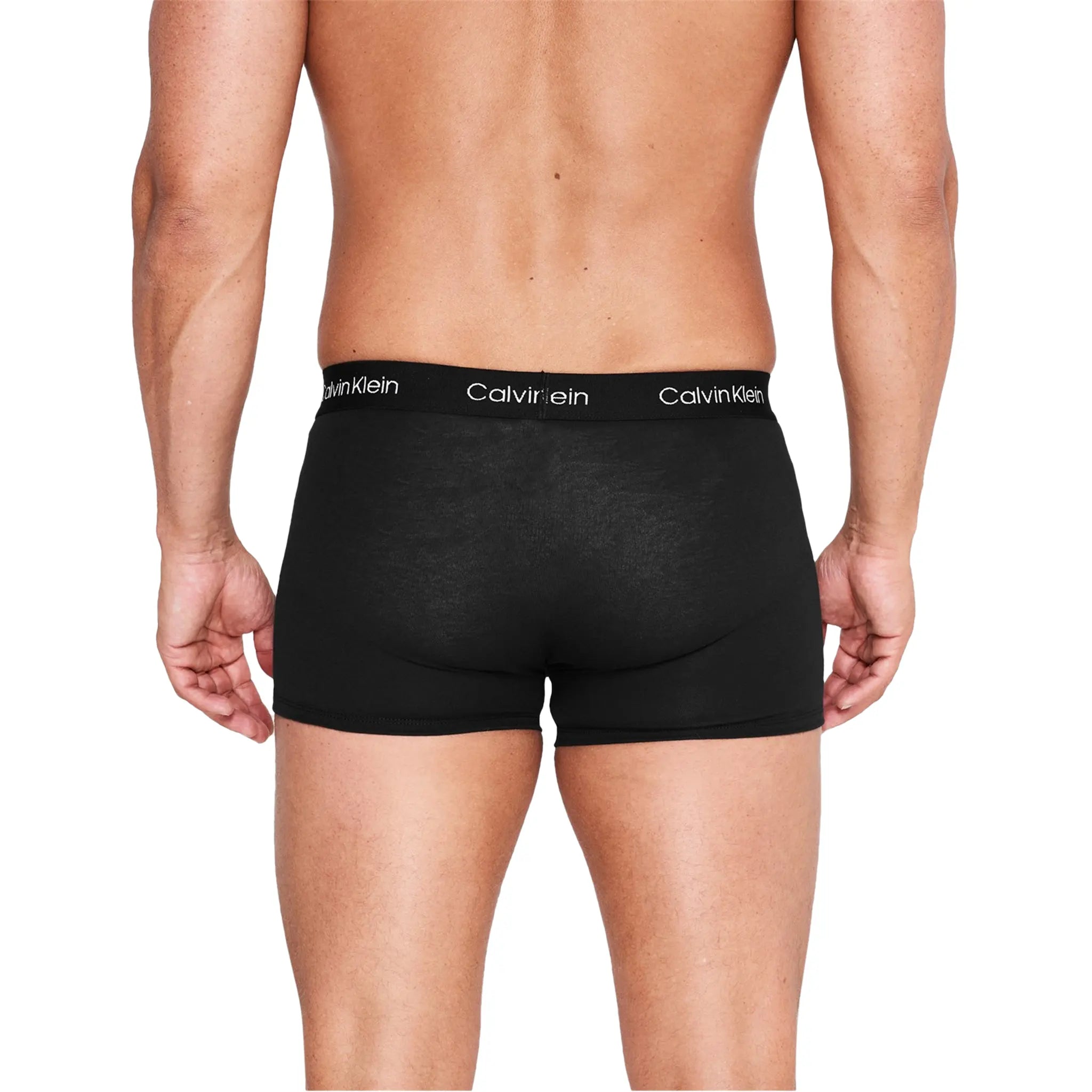 Calvin Klein Men's Black Cotton Trunks 2-Pack - Soft & Comfortable Underwear for Everyday Wear & Travel