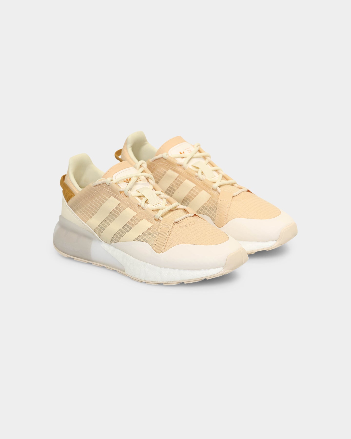 Adidas Women's ZX 2K Boost Running Shoes - Pure Halo Amber/Halo Ivory/Cream White | Lightweight Comfort for Jogging, Gym & Casual Wear