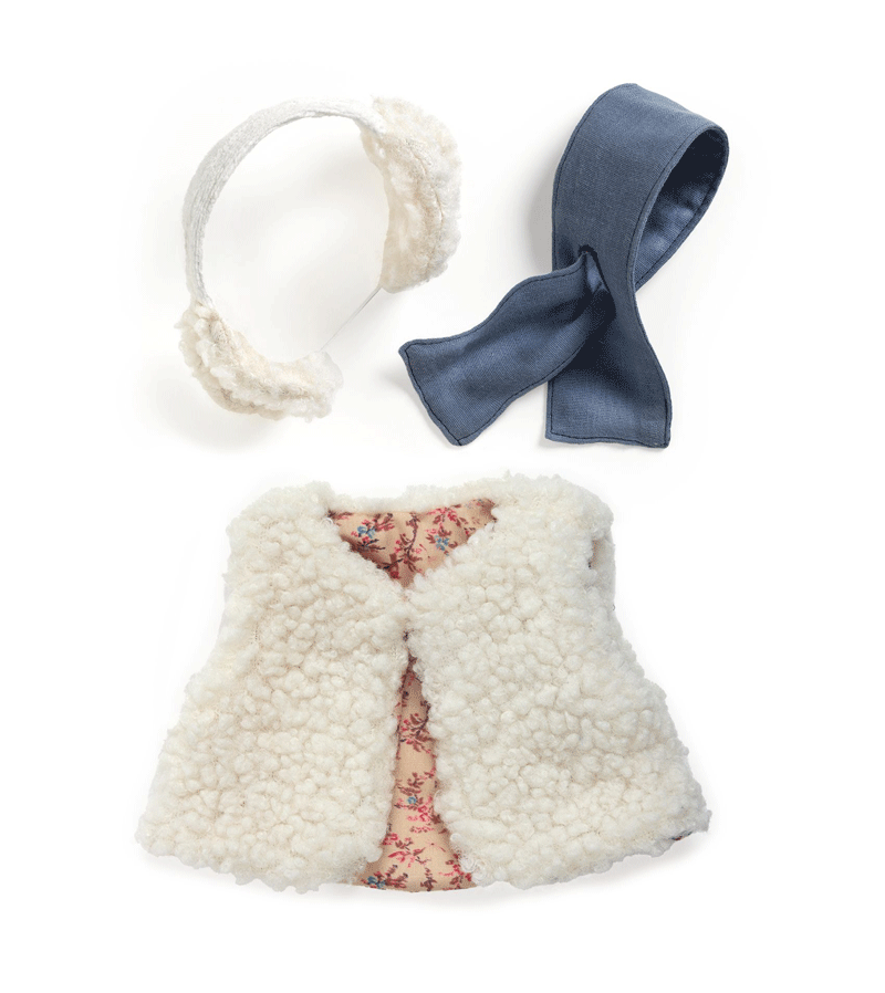 Pomea Moumoute Outfit - Adorable Doll Clothes Set by Djeco for Pretend Play & Dress-Up Fun
