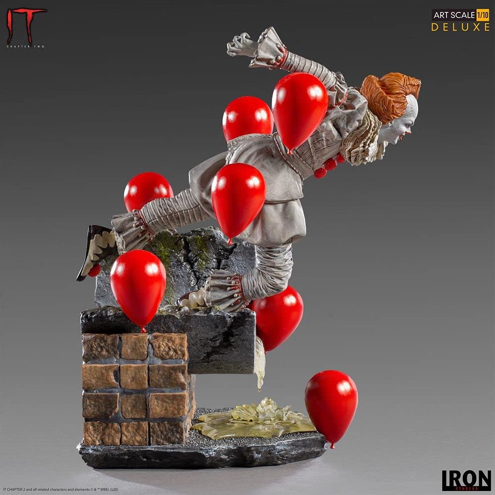 Pennywise Deluxe Statue - IT Movie Collectible - 1/10 Art Scale Figure for Horror Fans & Home Decor