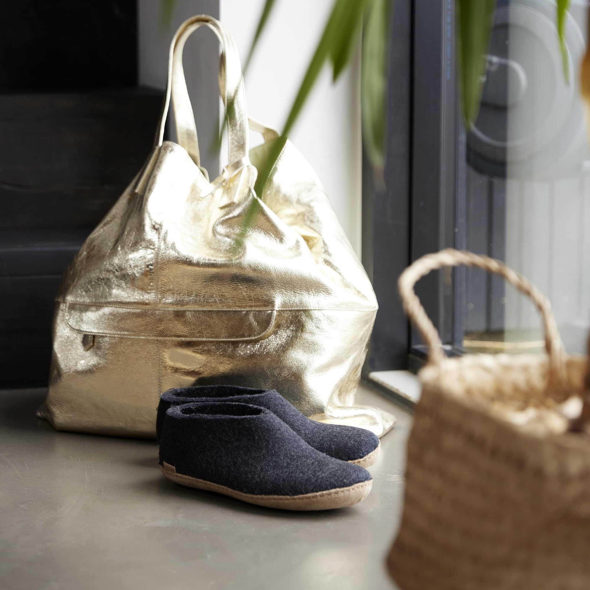 Glerups Wool Shoes with Leather Outsole - Comfortable & Durable Indoor/Outdoor Slippers for Men & Women - Perfect for Home, Office, and Relaxation