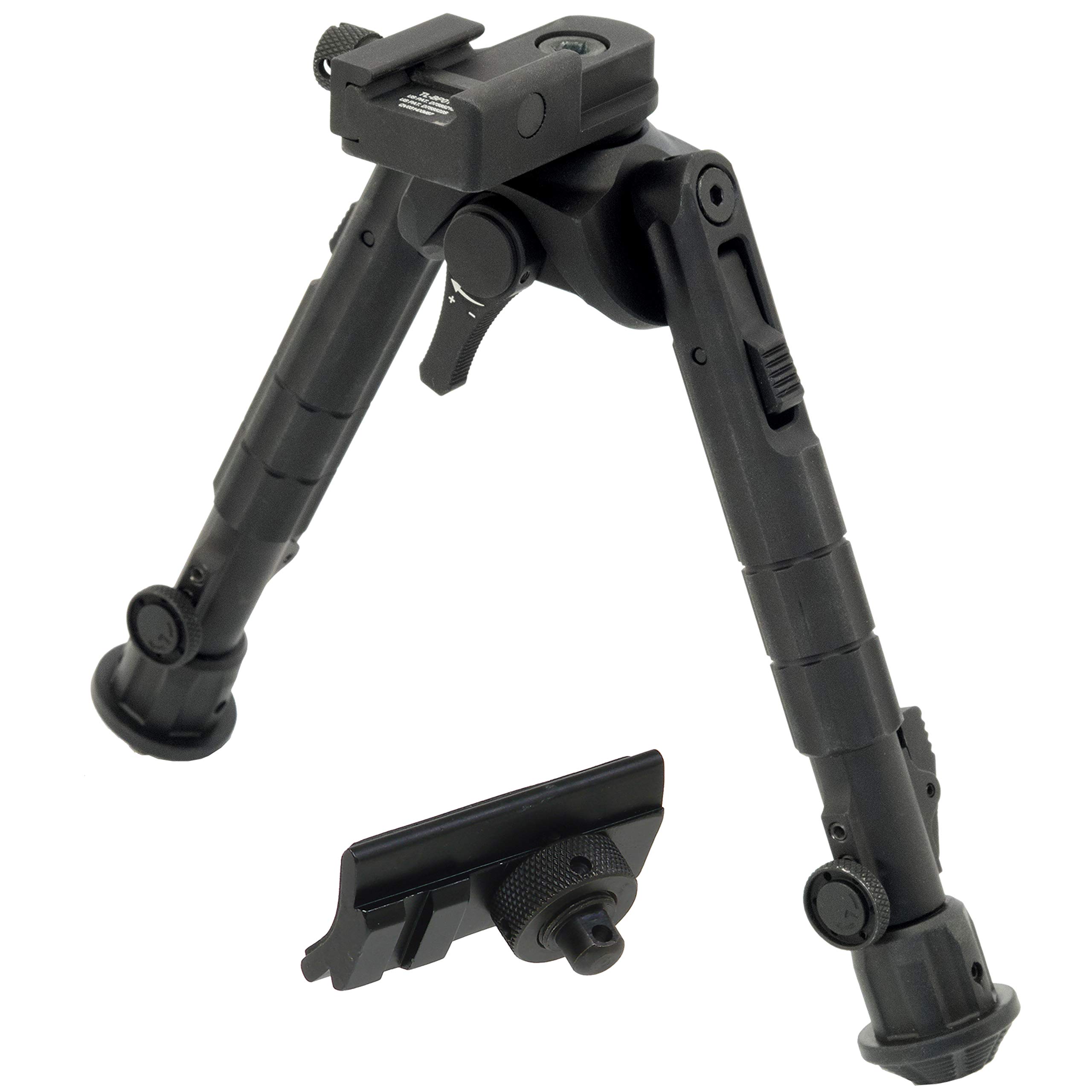 UTG Recon 360 Bipod - Adjustable Swivel Rifle Bipod for Hunting & Shooting - Black - Universal Fit for Adults - Perfect for Outdoor Adventures, Range Practice & Tactical Use