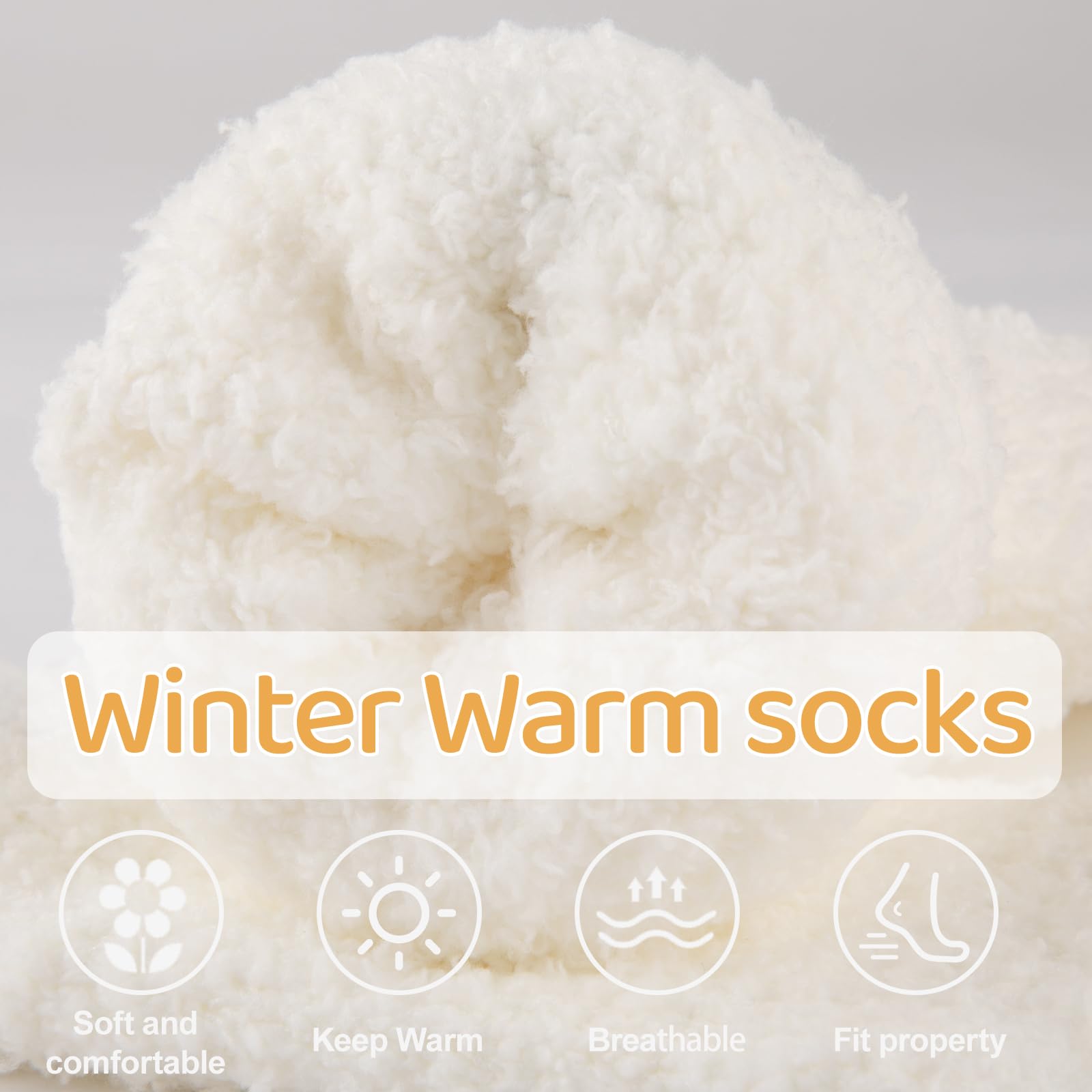COOVAN Women's Fuzzy Socks - 5 Pairs Ultra Soft Plush Winter Warm Slipper Socks for Home, Sleeping & Cabin Wear - Cozy Fluffy Non-Slip House Socks for Women
