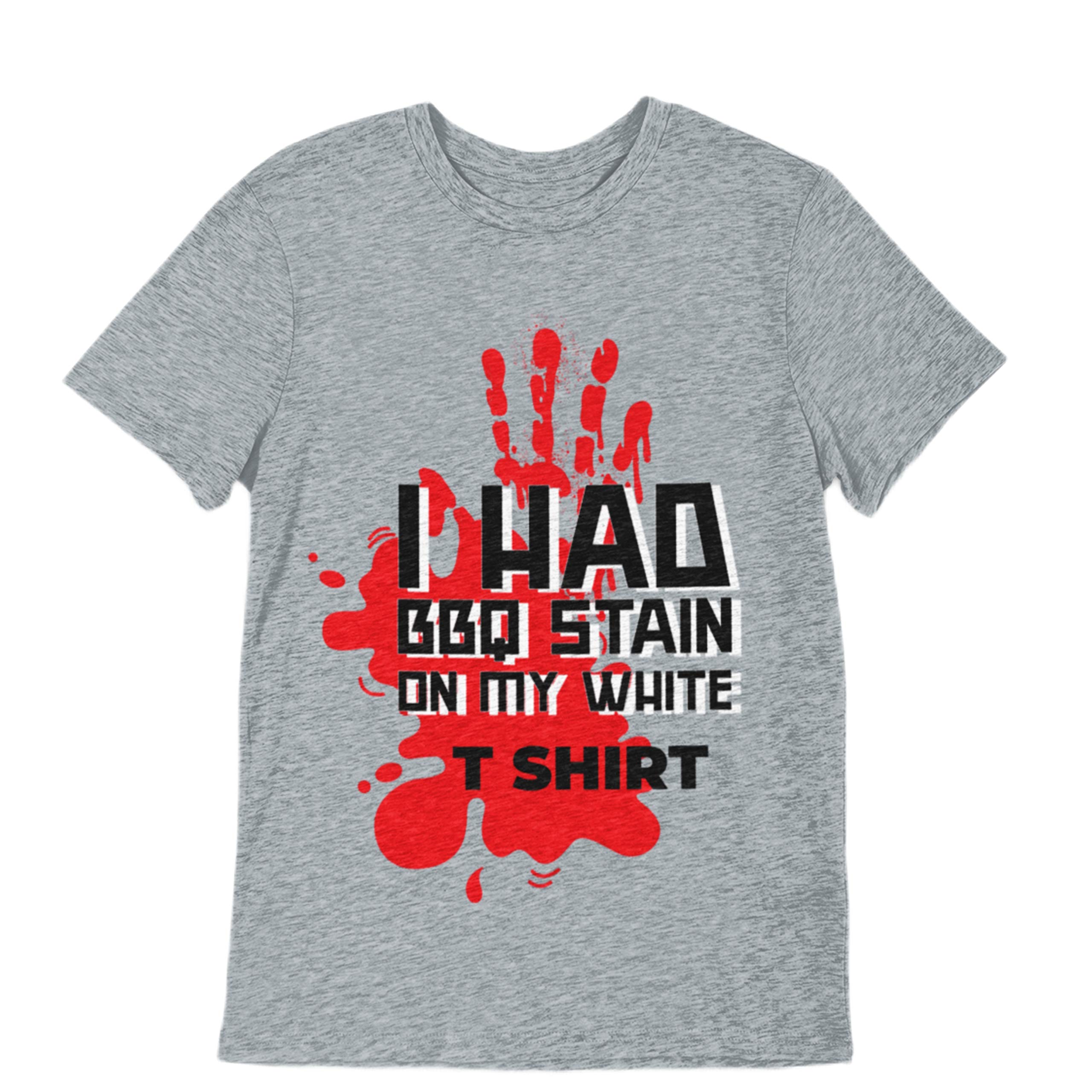 BBQ Stain on My White T-Shirt Funny Unisex Graphic Tee - Casual Wear for Parties, Concerts & Everyday Outfits