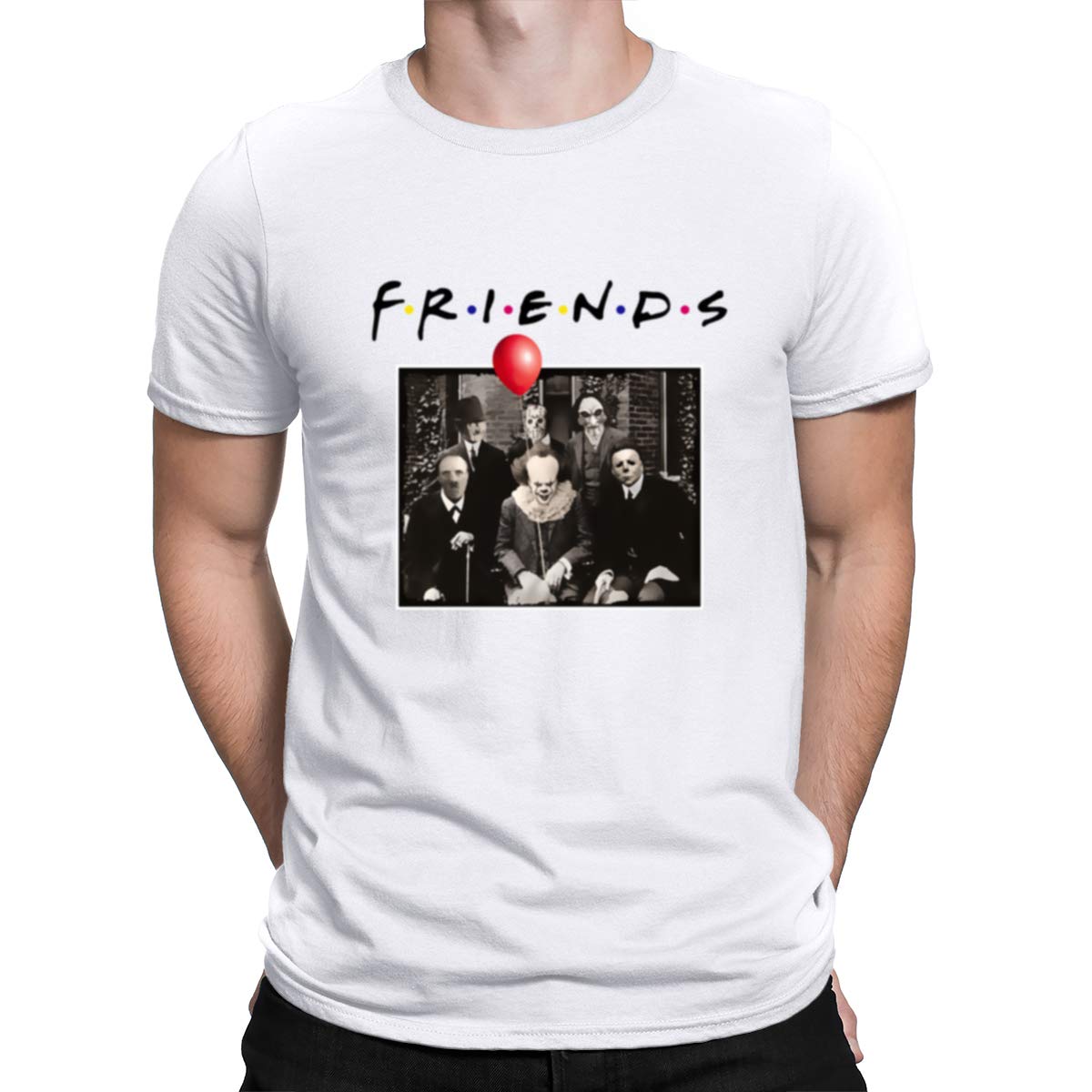 Friends Horror Halloween T-Shirt - Michael Myers & Jason Scary Movie Gift Tee for Women & Men - Perfect for Halloween Parties & Horror Movie Nights