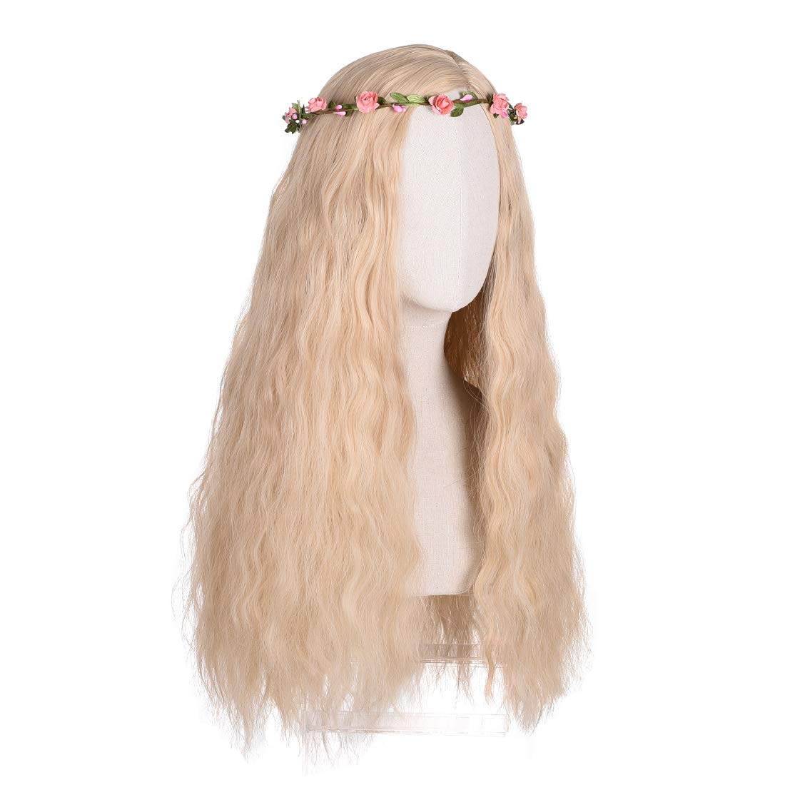 Blonde Cosplay Tiger King Wig for Women - Long Wavy Braided Princess Costume Hair with Natural Look | Perfect for Halloween, Cosplay, Themed Parties & Daily Wear