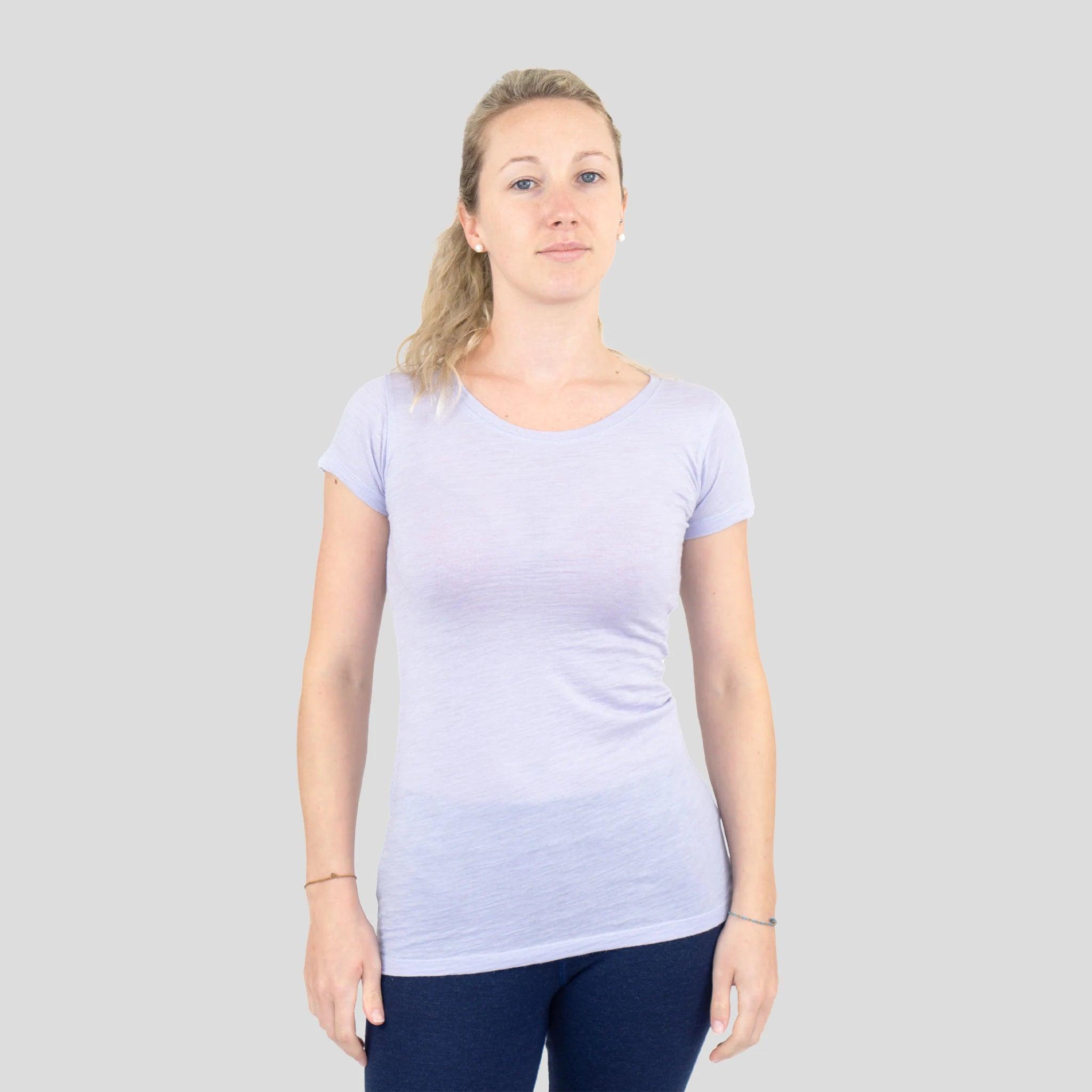 Ultralight Women's Alpaca Wool T-Shirt - 160 GSM Soft Crew Neck Tee for Travel, Hiking & Everyday Comfort