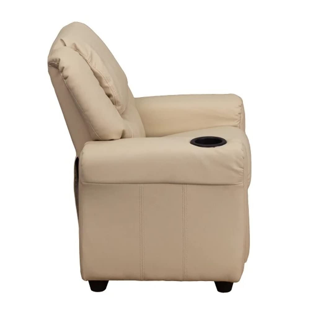 Personalized Kids Recliner Chair with Cup Holder & Headrest - Custom Name Embroidery - Perfect for Playroom, Bedroom & Movie Nights