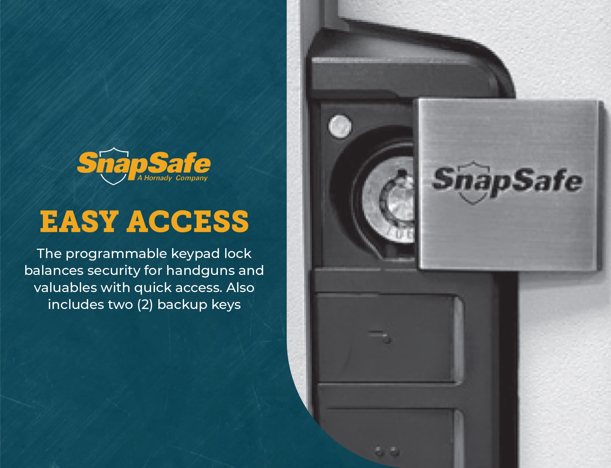 SnapSafe In-Wall Hidden Gun Safe & Money Safe - Secure Keypad Entry for Firearms, Jewelry & Valuables | Ideal for Home, Office & Bedroom Security