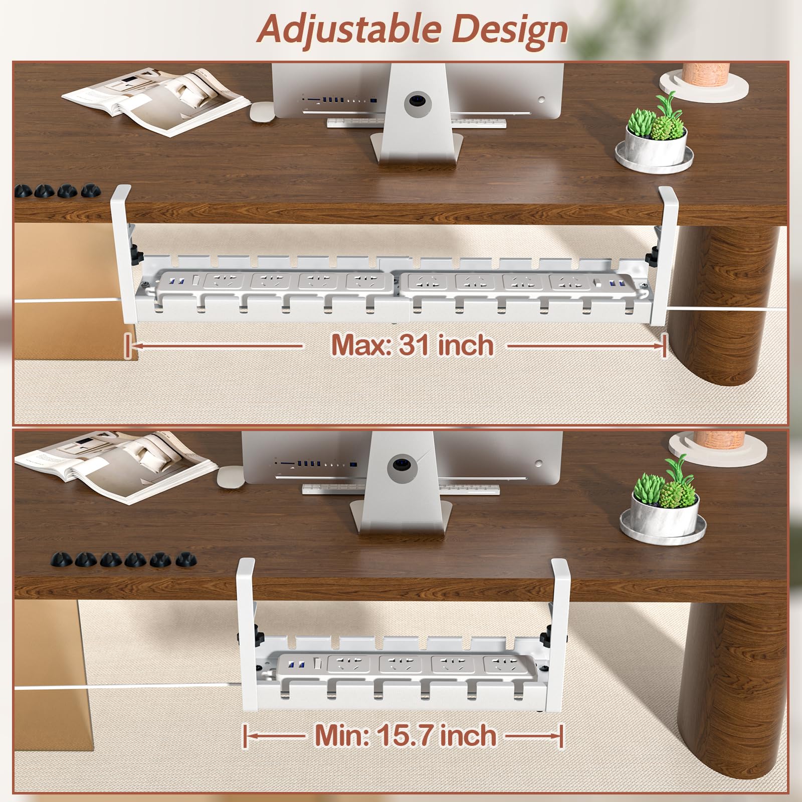 Shikha Under Desk Cable Management Tray - 15.7