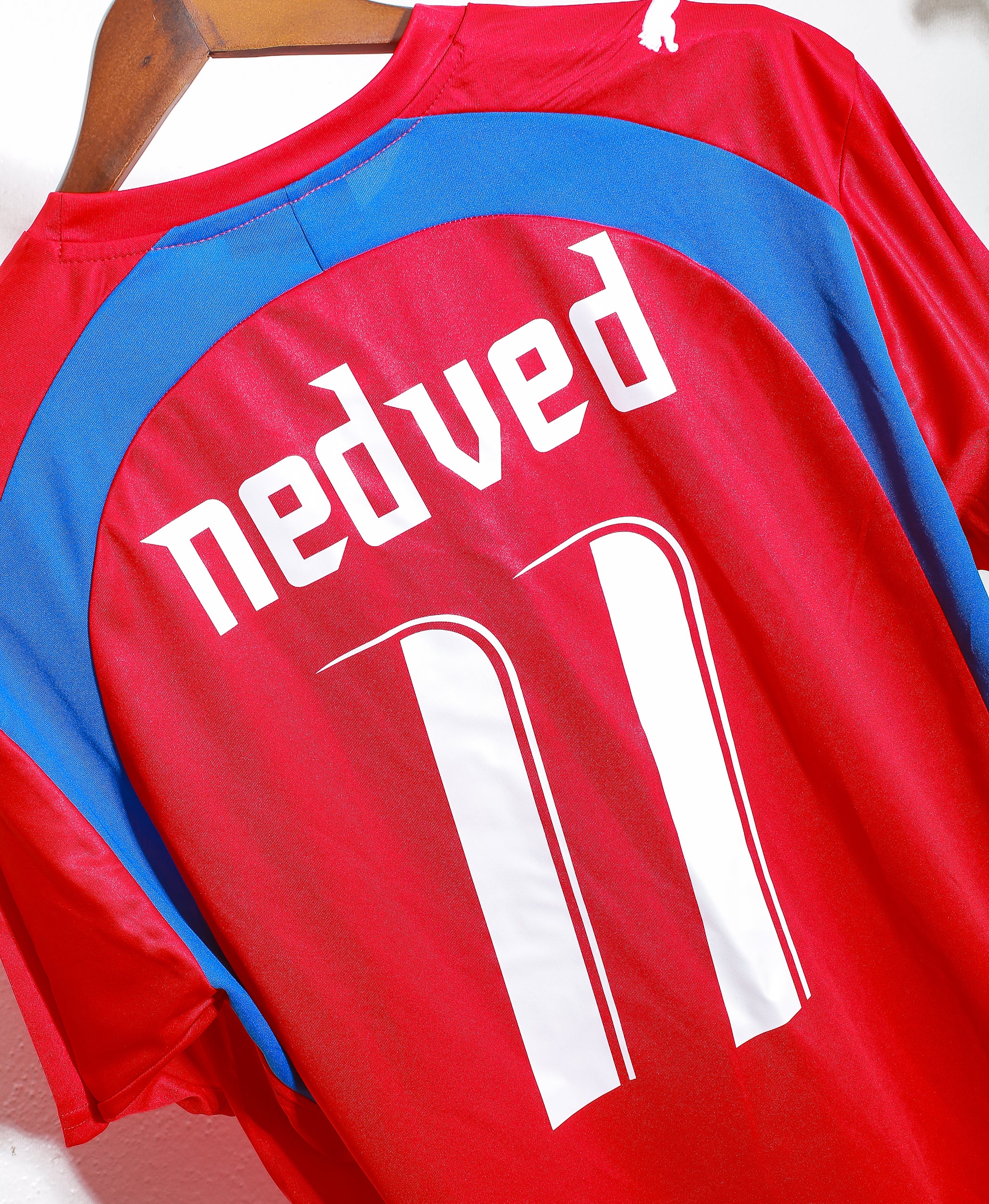 Authentic 2000 Czech Republic Home Soccer Jersey - Nedved #11 (Size L) - Perfect for Fans, Collectors & Match Days