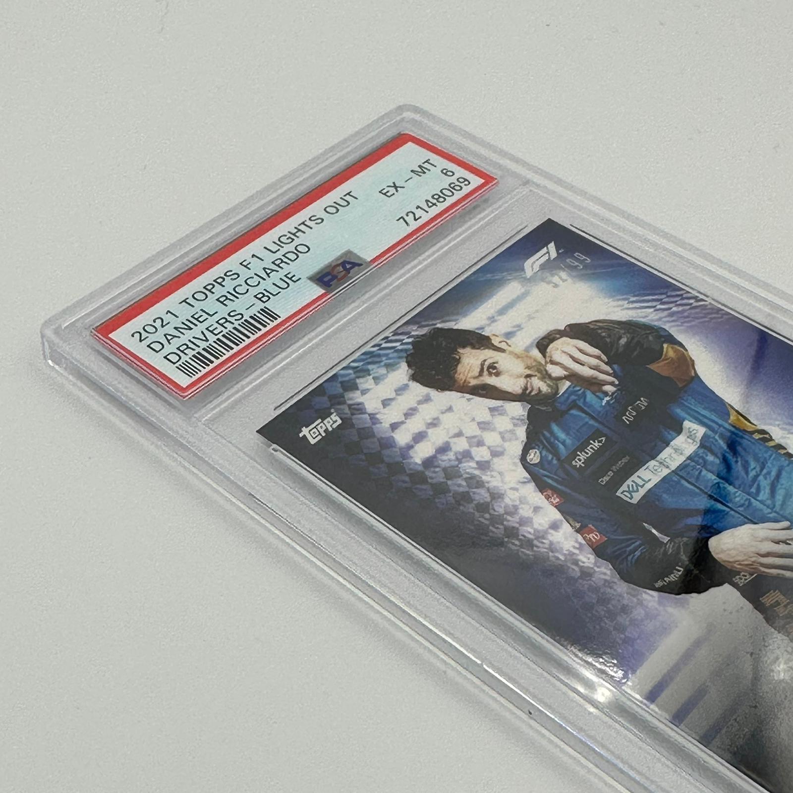 PSA 6 Graded 52/99 Daniel Ricciardo Blue Parallel Racing Card - Perfect for Collectors, Fans, and Sports Memorabilia Displays