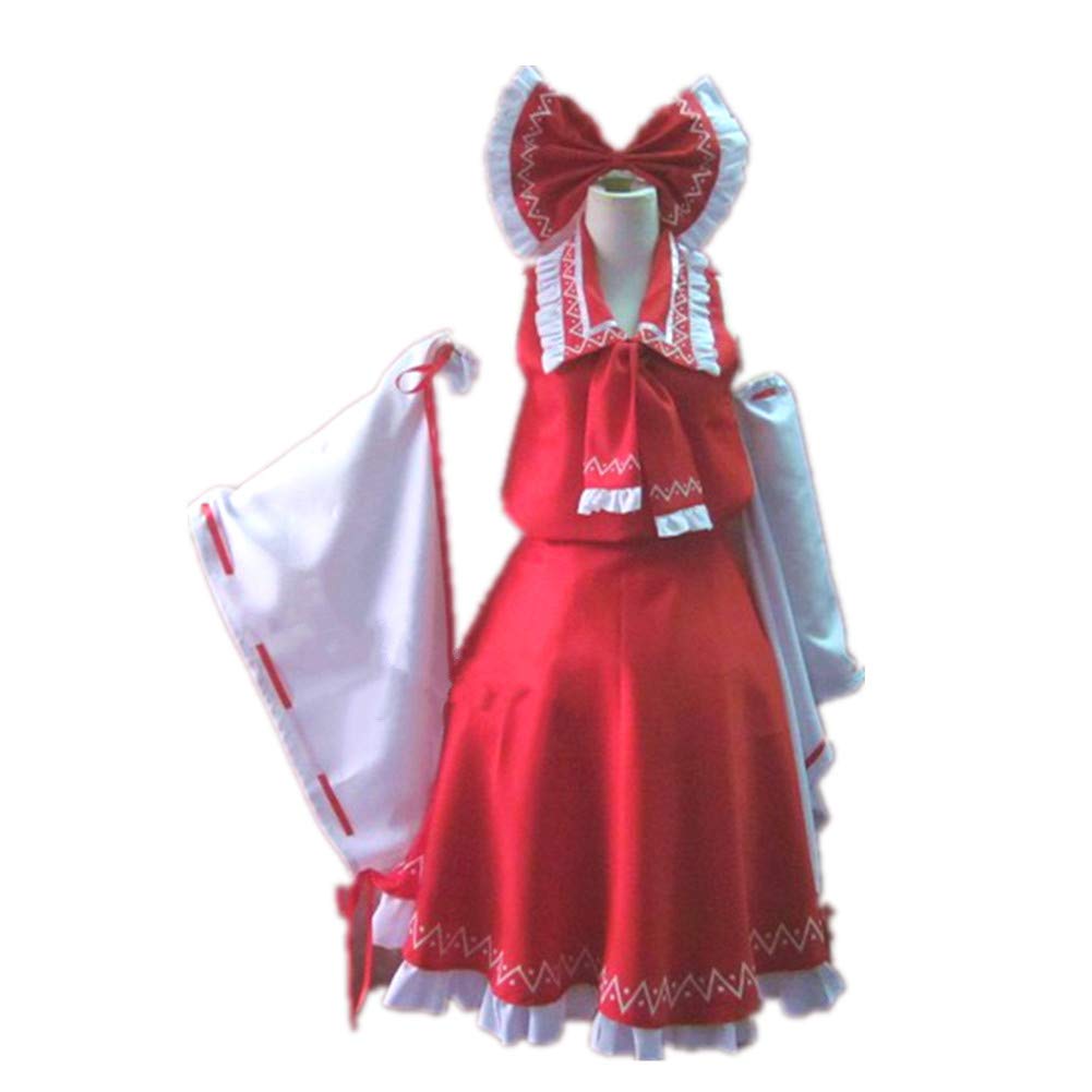 Fantasy Town Hakurei Reimu Cosplay Costume Full Set - Official Touhou Project Hakurei Shrine Outfit for Anime Conventions & Halloween