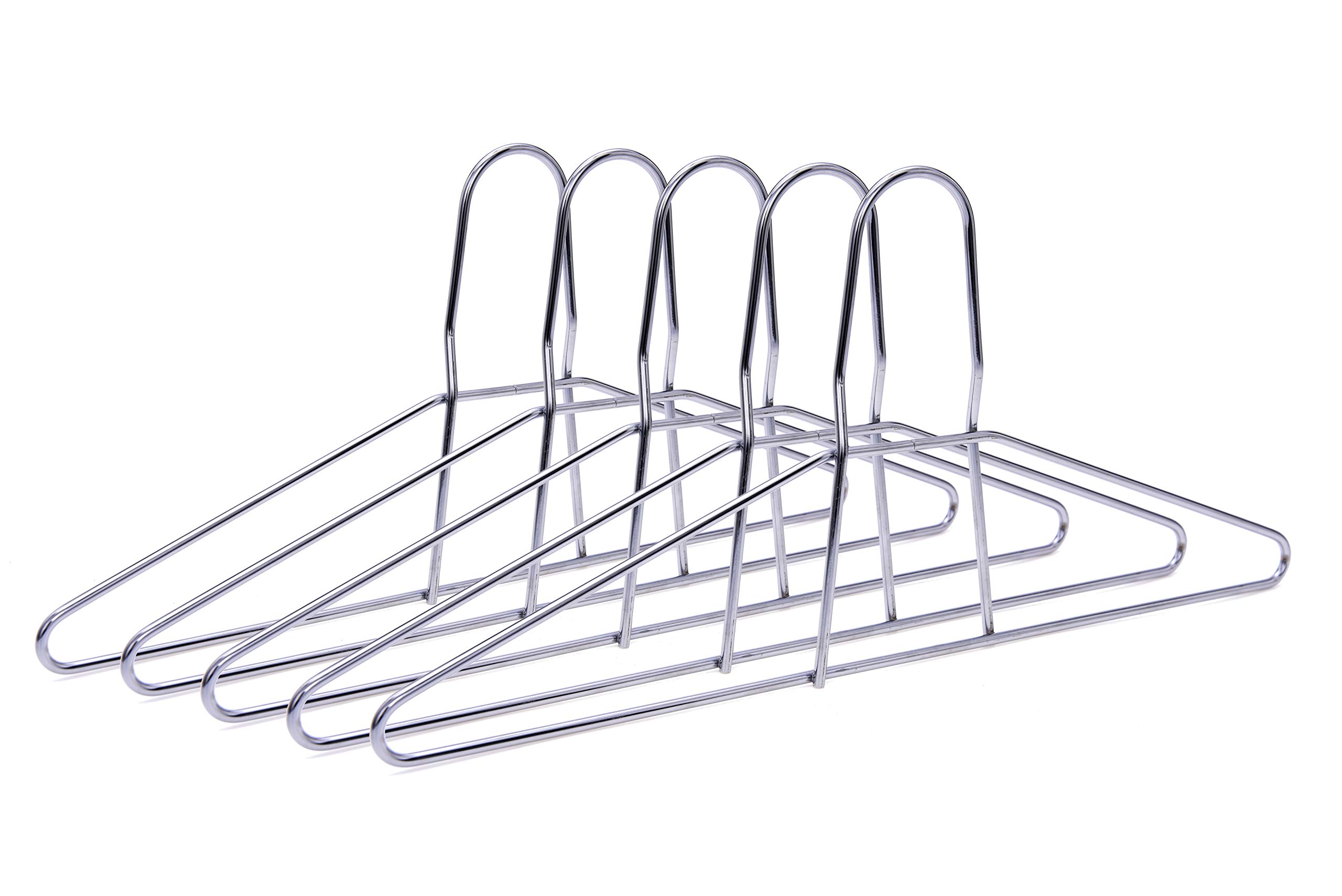 Premium Heavy Duty Metal Hangers - 30 Pack Commercial Grade Anti-Theft Wire Hangers for Suits, Coats & Jackets - 200LB Capacity Chrome Hangers for Gyms, Retail Stores & Hotels - Ideal for Wardrobe Organization, Retail Displays & Commercial Laundry Use
