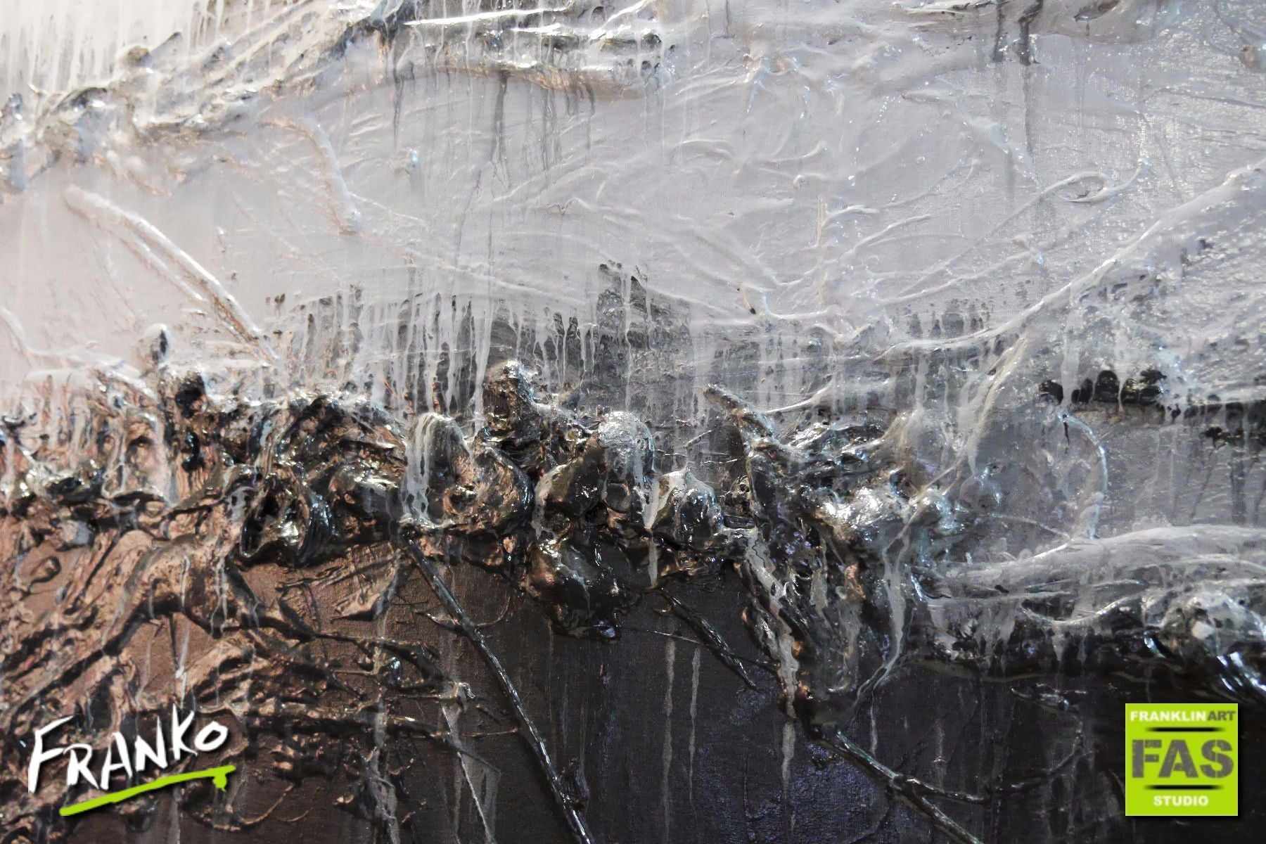 Grey Abstract Painting 240cm x 100cm - Modern Large Wall Art for Living Room, Bedroom & Office Decor | In The Light Of Grey