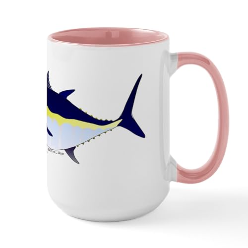 White/Pink Inside - Bluefin Tuna Fish Large Mug