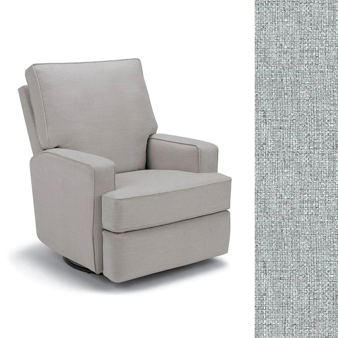 Best Power Swivel Recliner Chair - Ergonomic Massage & Heating for Living Room, Home Theater & Office - Adjustable Kersey Fabric Recliner with USB Charging Ports