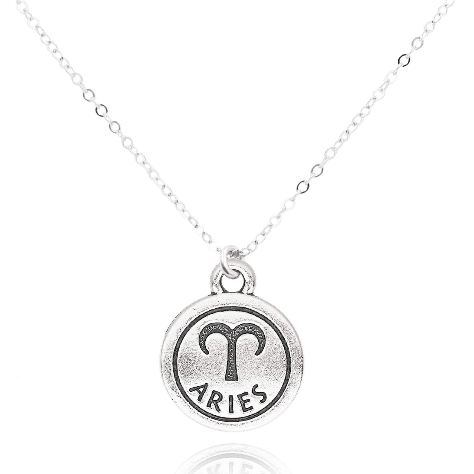 MaeMae Zodiac Astrology Horoscope Charm Necklace for Women - Dainty Cable Chain Pendant Jewelry Gift for Birthday, Anniversary & Everyday Wear | Perfect for Spiritual Healing, Meditation & Fashion Accessories