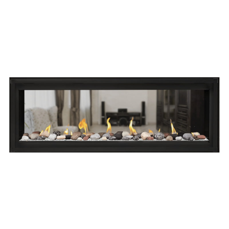 Napoleon Luxuria 50 See-Through Linear Direct Vent Gas Fireplace - LVX50N2X | Modern Home Heating Solution for Living Rooms & Patios