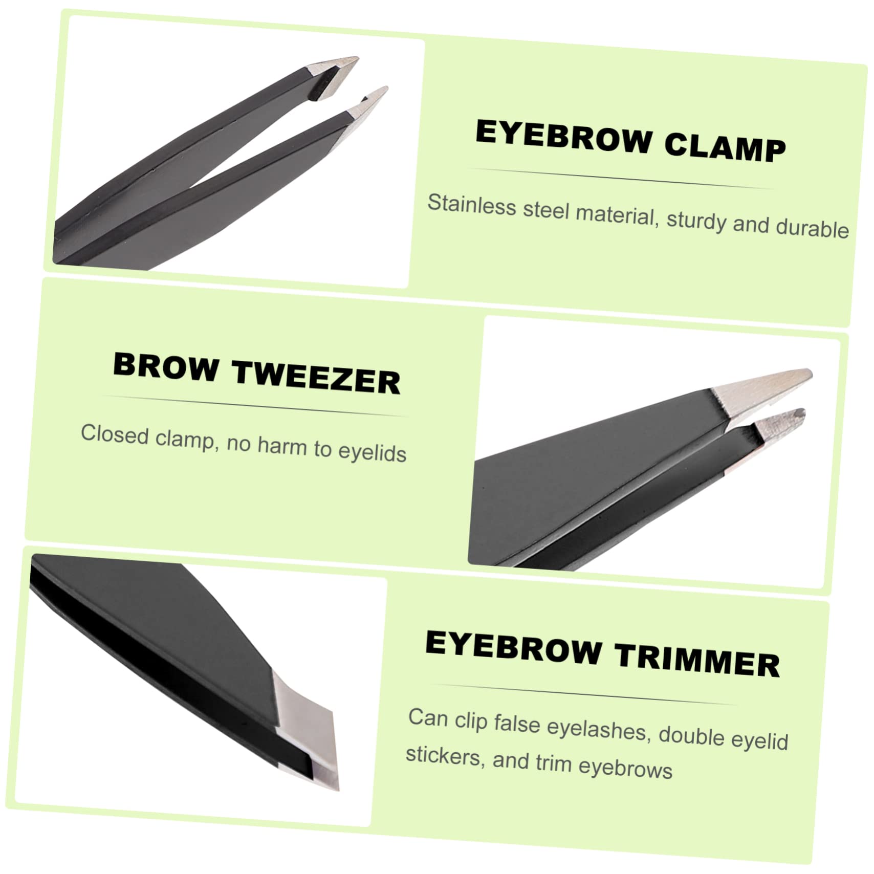 16 Pcs Mini Eyebrow Clips - Professional Stainless Steel Hair & Eyebrow Tweezers for Grooming, Nail Art & Beading - Perfect for Eyebrow Shaping, Spa Treatments & DIY Beauty Supplies - Salon Quality Beauty Tools for Women & Professionals
