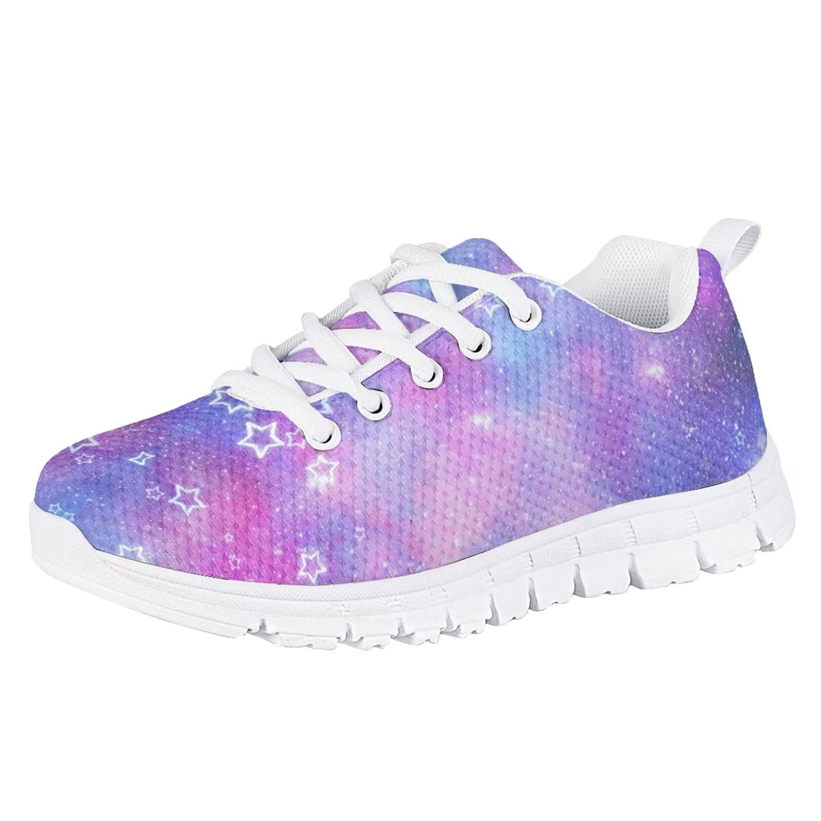 WELLFLYHOM Girls' Running Shoes - Lightweight Athletic Tennis Sneakers for Kids | Non-Slip Gym & Outdoor Walking Shoes | Breathable Mesh Design for Sports & Playtime