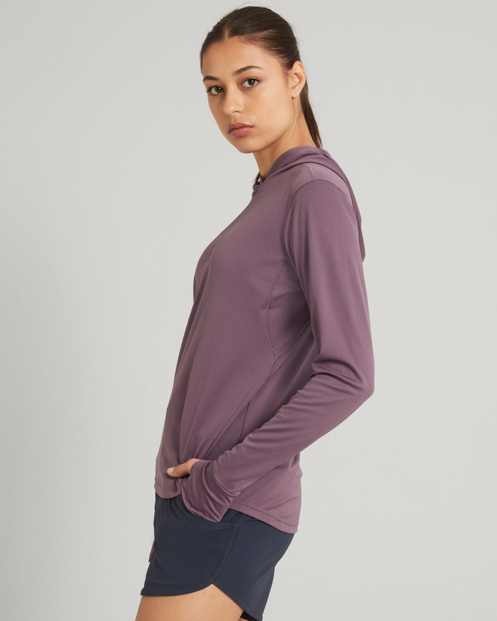 Women's SUN Stopper Hoodie - UPF 50+ Sun Protection, Lightweight & Breathable, Storm Cloud Color - Perfect for Outdoor Activities, Hiking, and Beach Wear