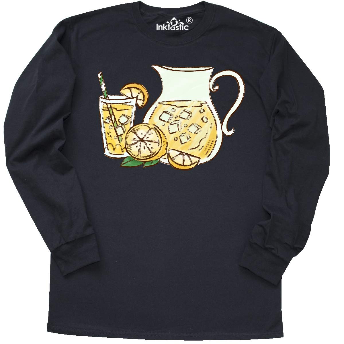 Inktastic Fresh Lemonade Long Sleeve T-Shirt for Women - Soft Cotton Comfort Fit Tee - Cute Summer Graphic Top for Casual Wear & Outdoor Activities