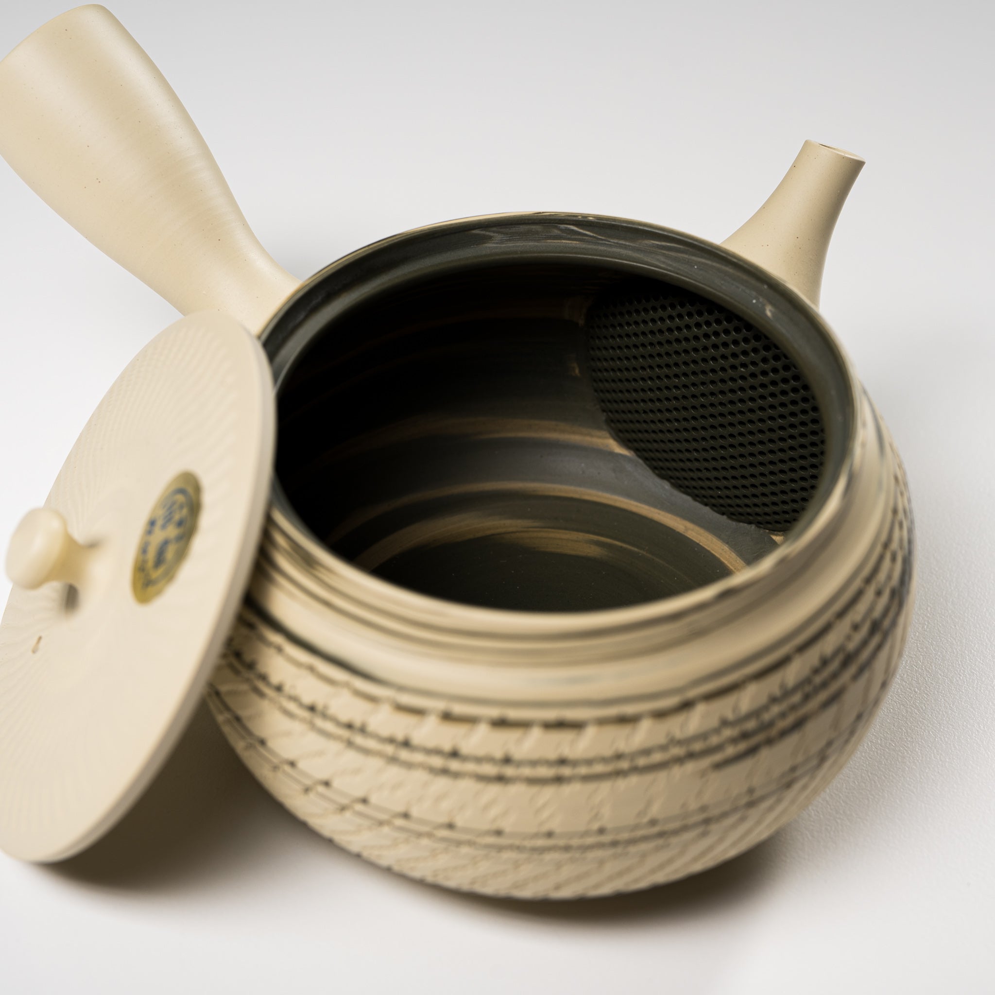 Premium Tokoname Japanese Teapot - 250ml Marble Glaze Ceramic Kyusu for Green Tea & Loose Leaf Brewing - Elegant Tea Set for Home, Office & Gifting