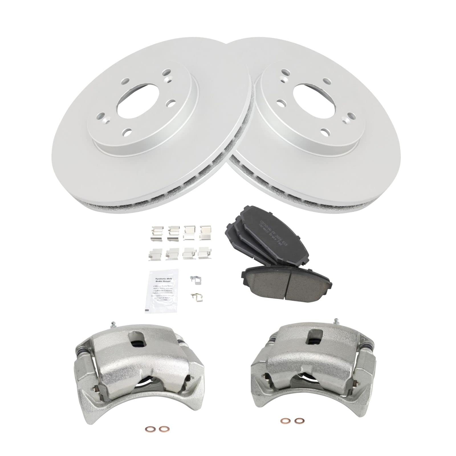 Premium Ceramic Vented G-Coated Front Brake Pad & Rotor Kit - Compatible with 2001-2002 Acura MDX & 1999-2004 Honda Odyssey - Smooth Braking for City Driving & Highway Commutes