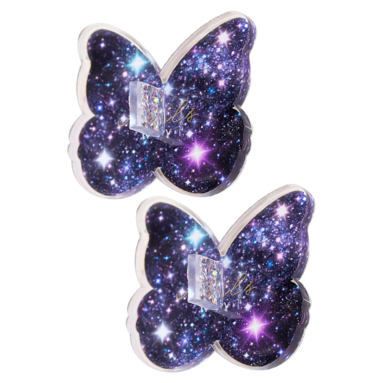 FRCOLOR 2-Piece Butterfly Nail Tip Tray Set - Professional Manicure Accessories, Nail Polish Stand Holder, Resin Molds & Nail Art Stamping Plates for Salon & Home Use - Perfect for Nail Art Practice, Display, and DIY Manicures