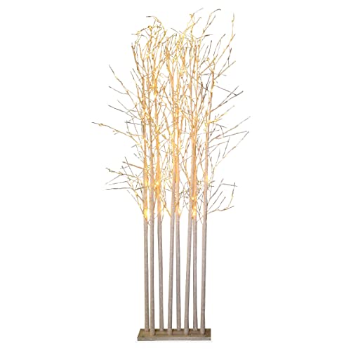 Small Lighted White Glitter Tree Cluster