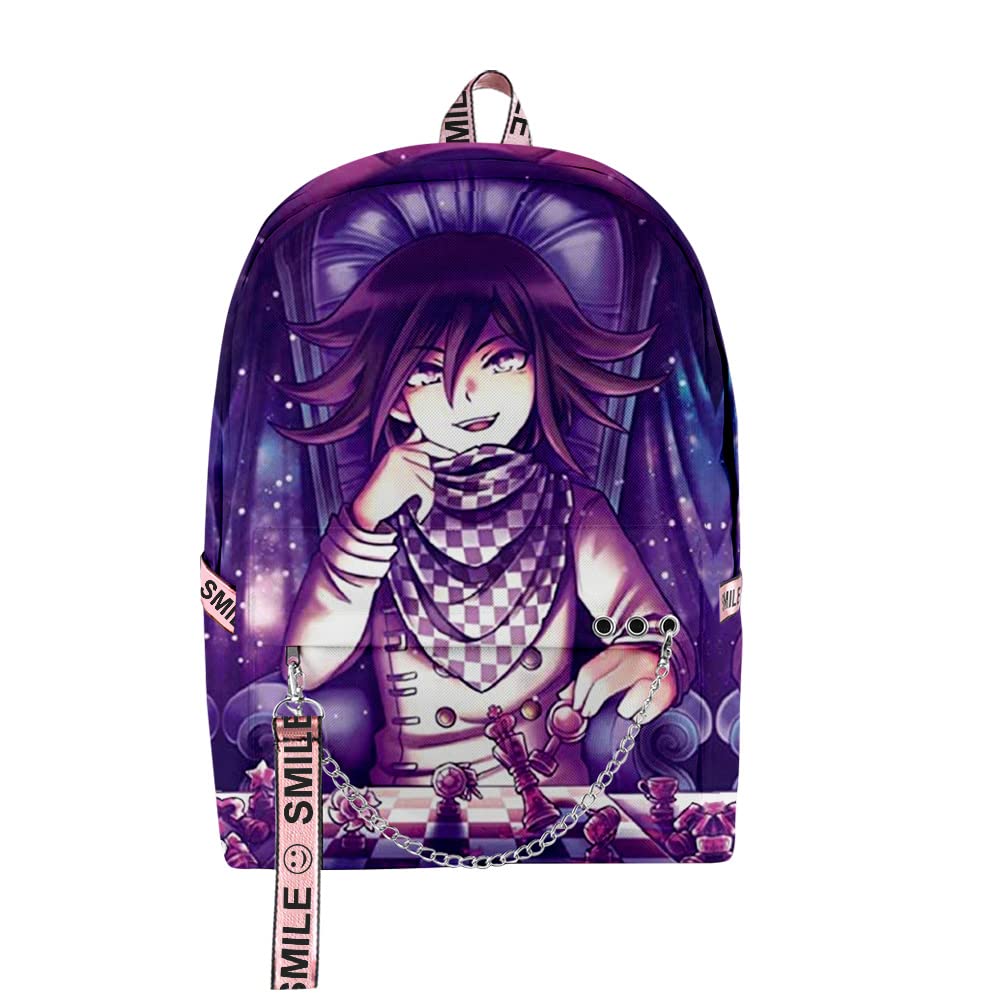 Kokichi Ouma Merch Backpack - Durable Oxford School Bag for Teens, Lightweight Travel Backpack for College & Daily Use - Perfect for Anime Fans, Cosplay & Convention Accessories
