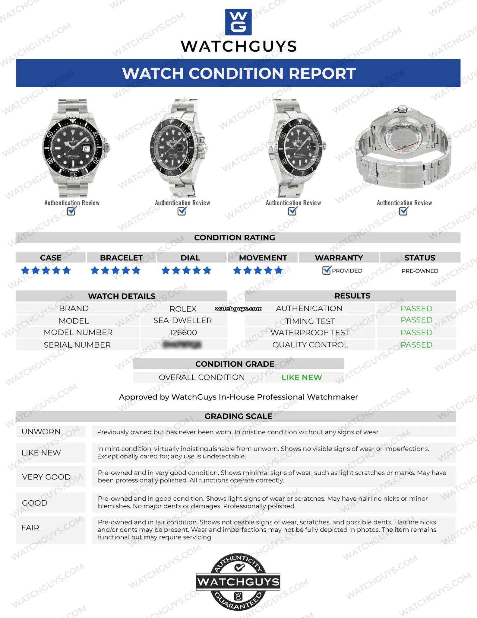 Rolex Sea-Dweller 126600 Men's Luxury Dive Watch - 43mm Black Dial, Stainless Steel, Waterproof 1220m - Perfect for Professional Diving & Luxury Collectors
