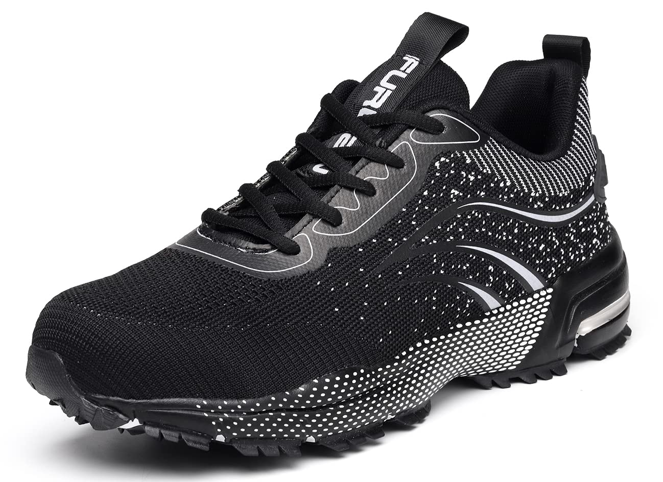 Furuian Steel Toe Shoes for Men & Women - Lightweight Safety Work Sneakers with Comfortable Steel Toe - OSHA Approved for Warehouse, Construction & Industrial Use - Perfect for Work, Outdoor & Heavy Duty Jobs