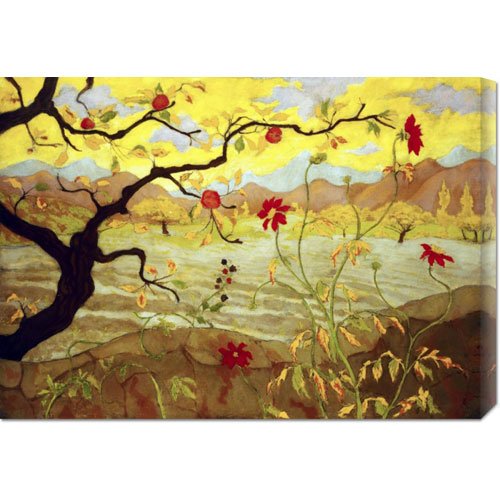 Made4Mansions Paul Ranson 'Apple Tree with Red Fruit' Stretched Canvas Wall Art - Premium Home Decor for Living Room, Bedroom & Office
