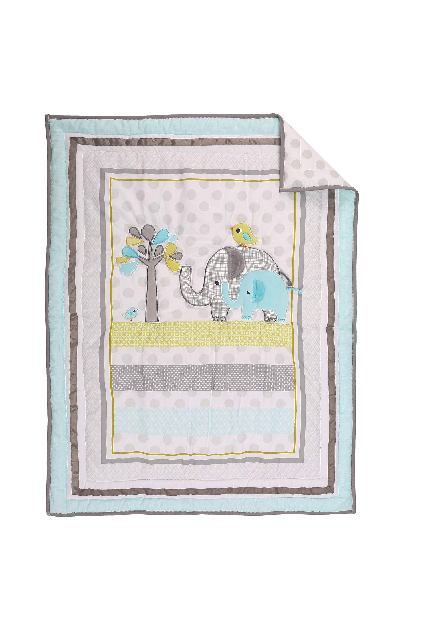 3-Piece Elephant Nursery Crib Bedding Set - Soft Unisex Baby Cot Bedding with Adorable Animal Theme | Perfect for Newborns, Baby Showers & Nursery Decor