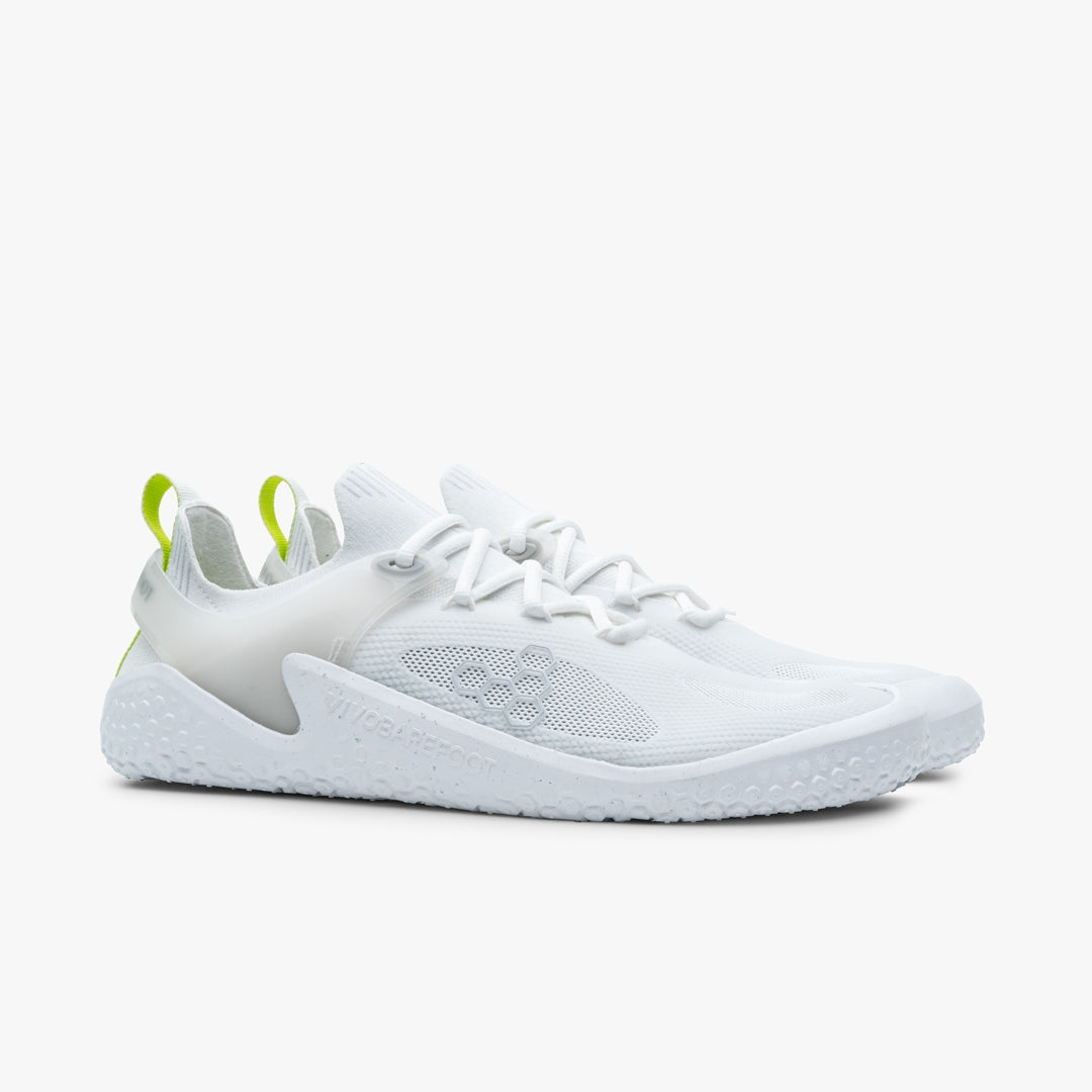 Vivobarefoot Women's Motus Strength Barefoot Shoes - Lightweight Minimalist Training Shoes for CrossFit & Gym Workouts in Bright White Grey