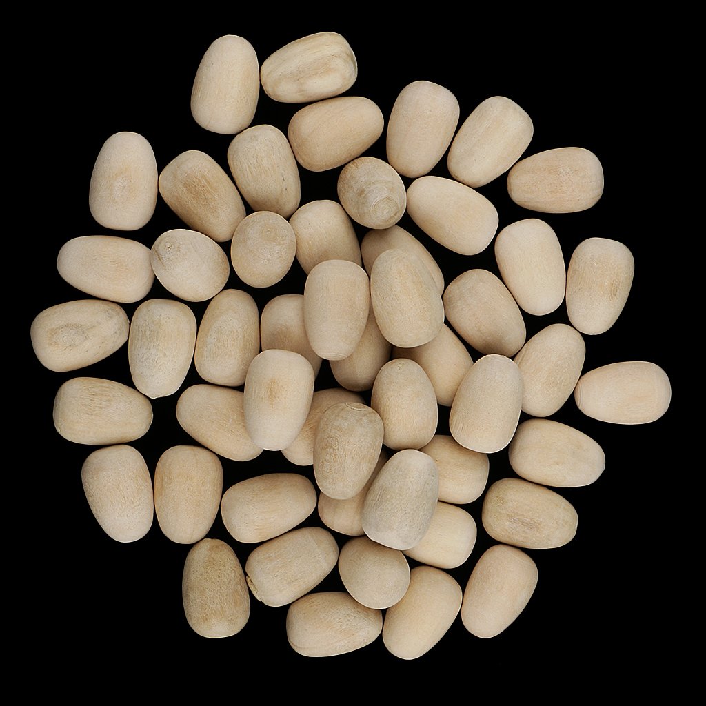 100pcs Unfinished Wooden Eggs - Natural Wood Easter Decorations for DIY Crafting, Painting & Home Decor - Perfect for Easter Basket Fillers, Spring Centerpieces & Holiday Crafts