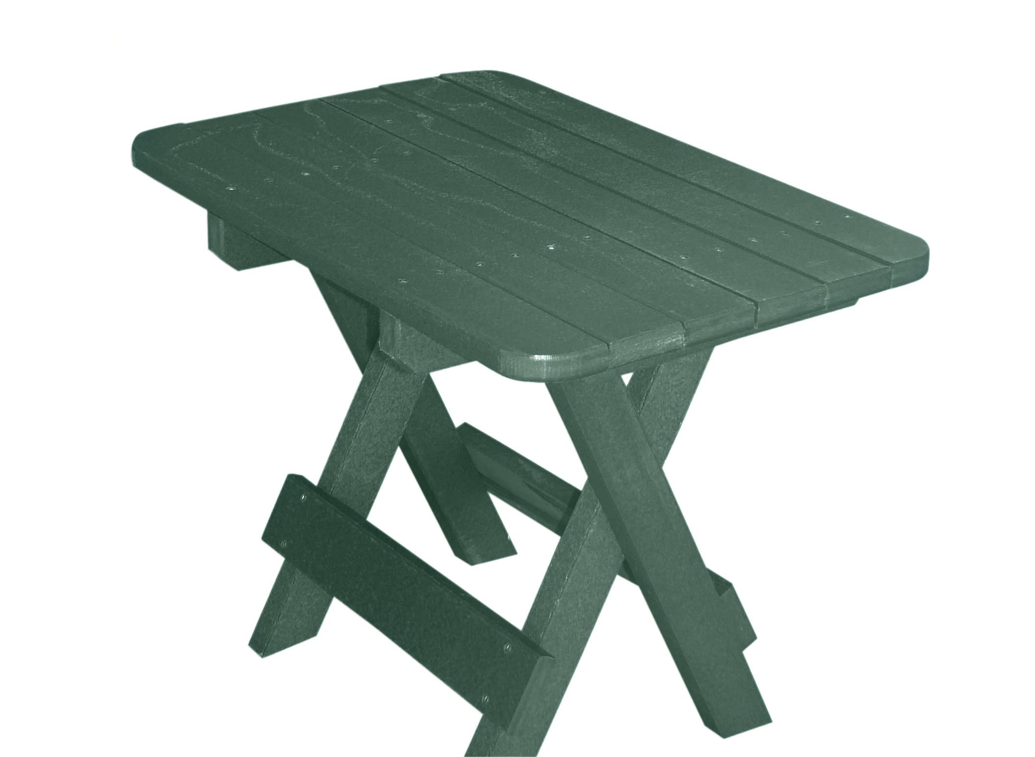 Phat Tommy Folding Outdoor Patio Side Table - Weatherproof Poly Adirondack End Table for Garden, Deck, Balcony - Perfect for Drinks, Books & Outdoor Relaxation (Green)