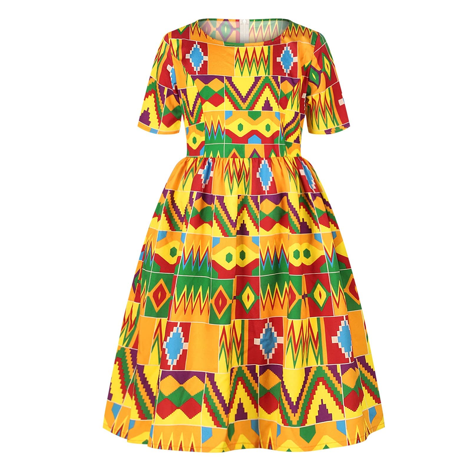 SRTUMEY Toddler Baby Girls Summer African Clothes - Ankara Princess Dresses, Romper Jumpsuits & Bodysuit Outfits for Special Occasions, Birthday Parties & Family Photos