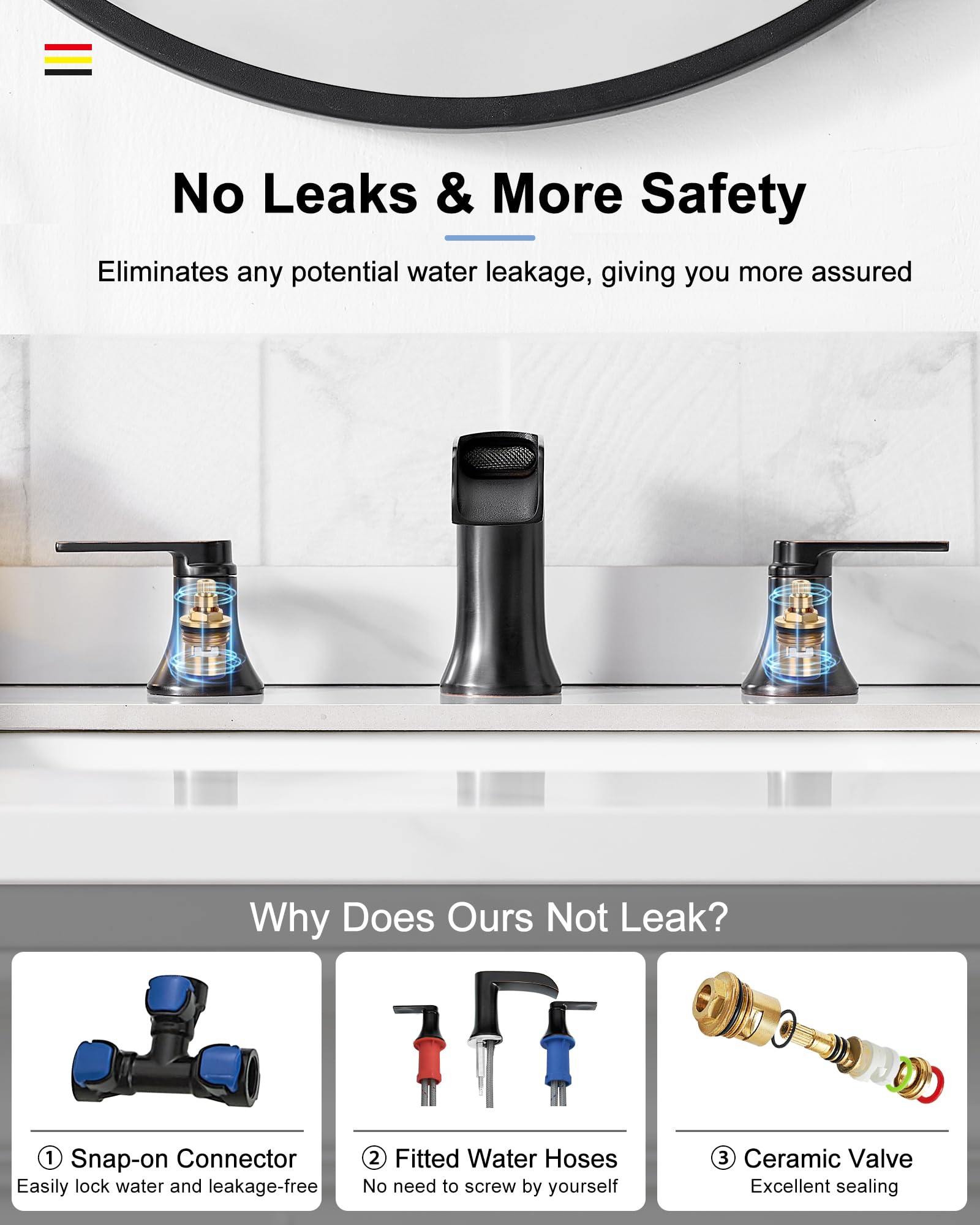 Oil Rubbed Bronze Waterfall Bathroom Faucet - 8