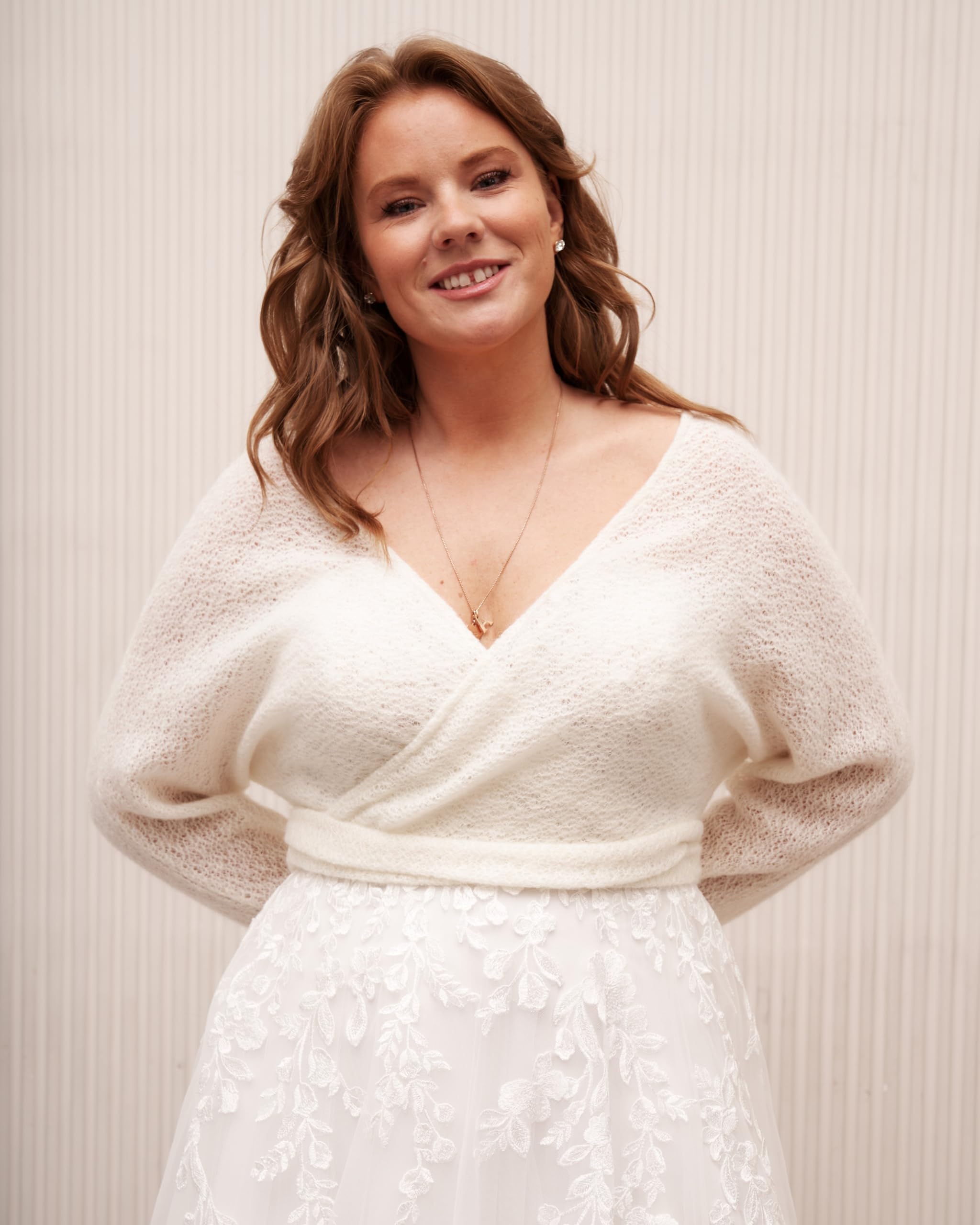 Elegant White Tie Wrap Bridal Cardigan - Cropped Wedding Sweater for Dresses, Plus Size X-Large Available | Perfect for Bridal Showers, Weddings & Special Occasions