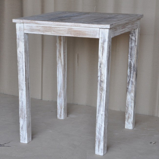 Reclaimed Wood & Mango Wood Square Bar Table - 31.5