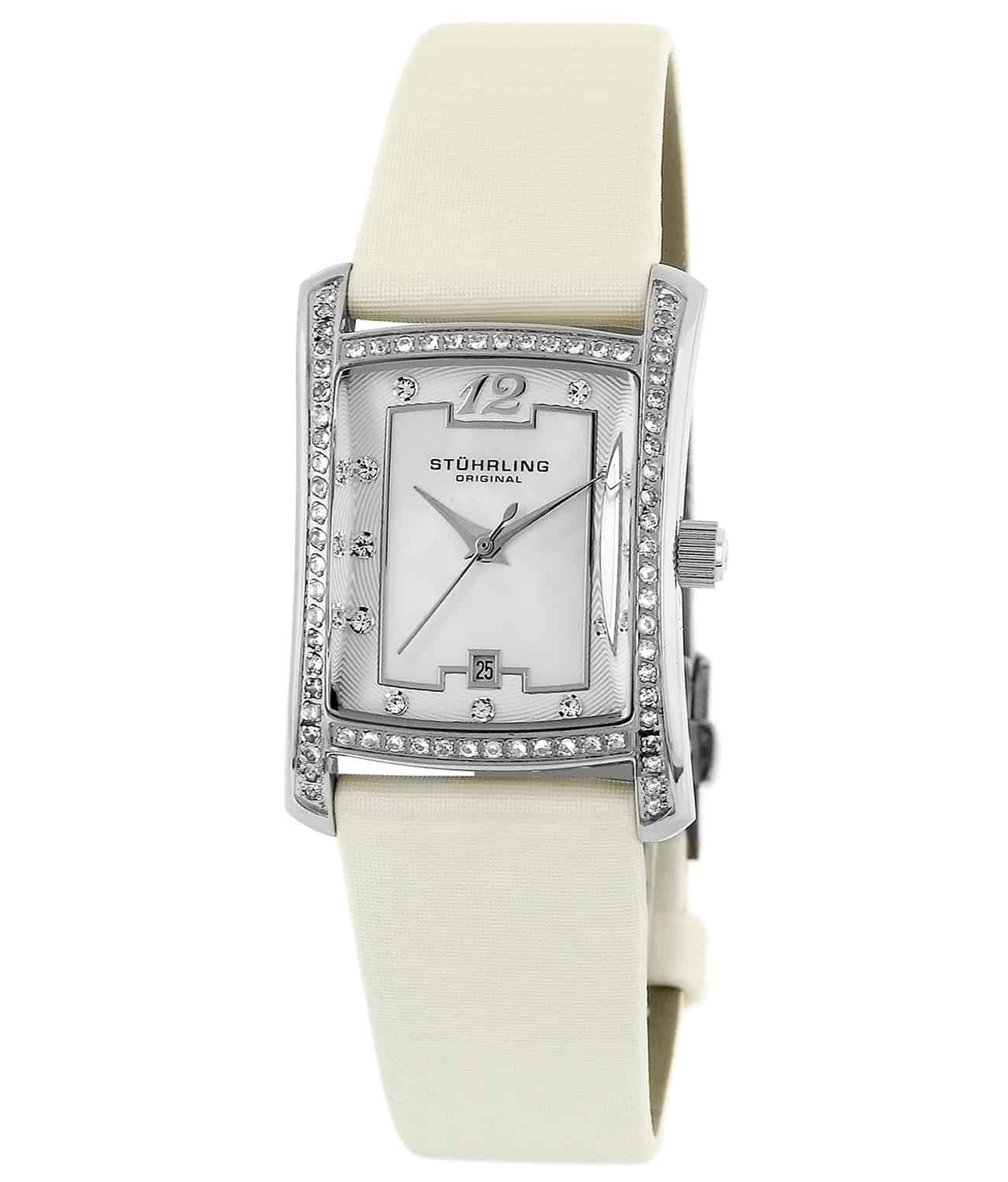 White Dial / Silver Case / Off White Leather Strap Deployant Buckle