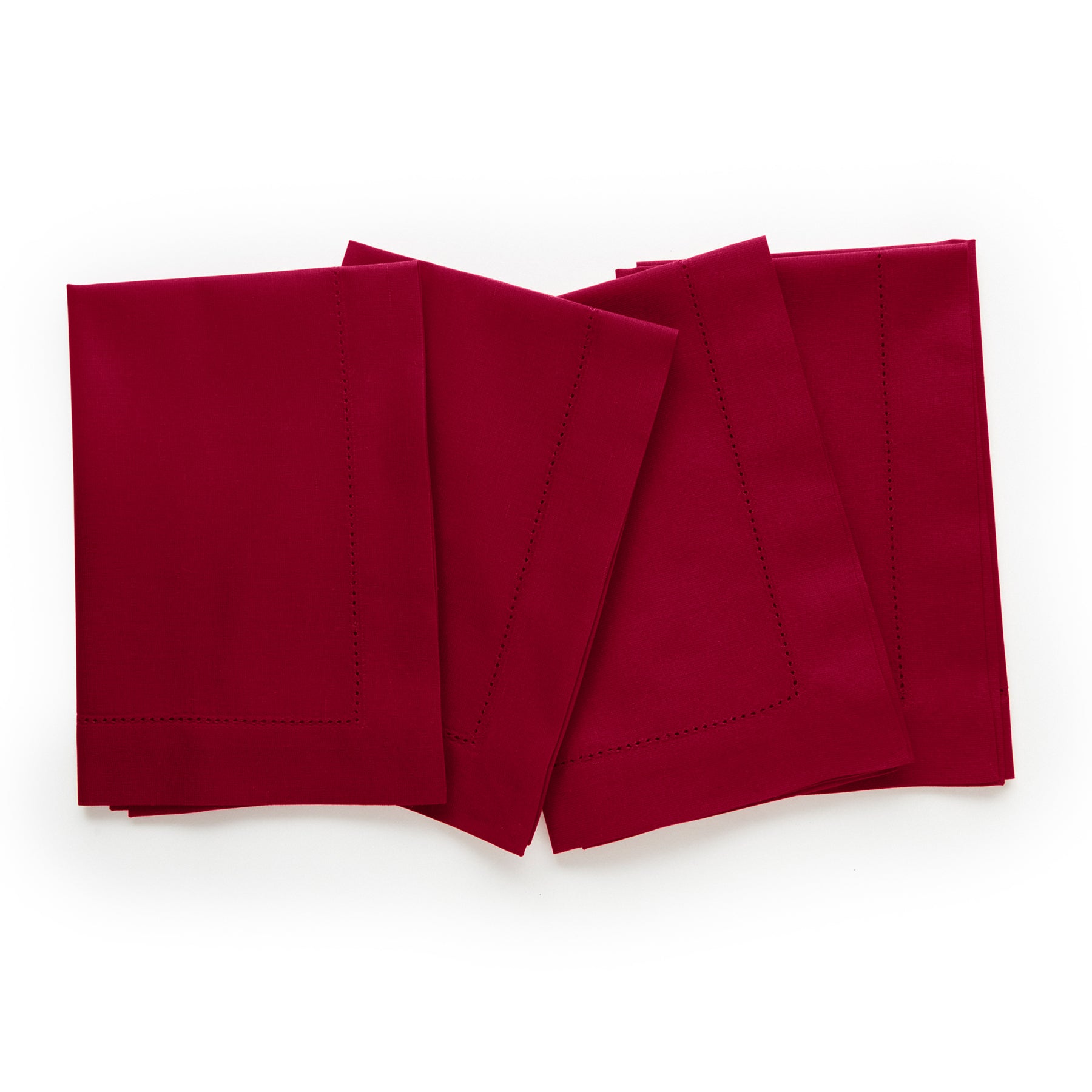 Premium Cotton Linen Hemstitch Napkins Set - 100% Natural Fabric Dinner Napkins for Formal Dining, Wedding, and Special Occasions - Elegant Table Decor for Restaurants and Home Entertaining