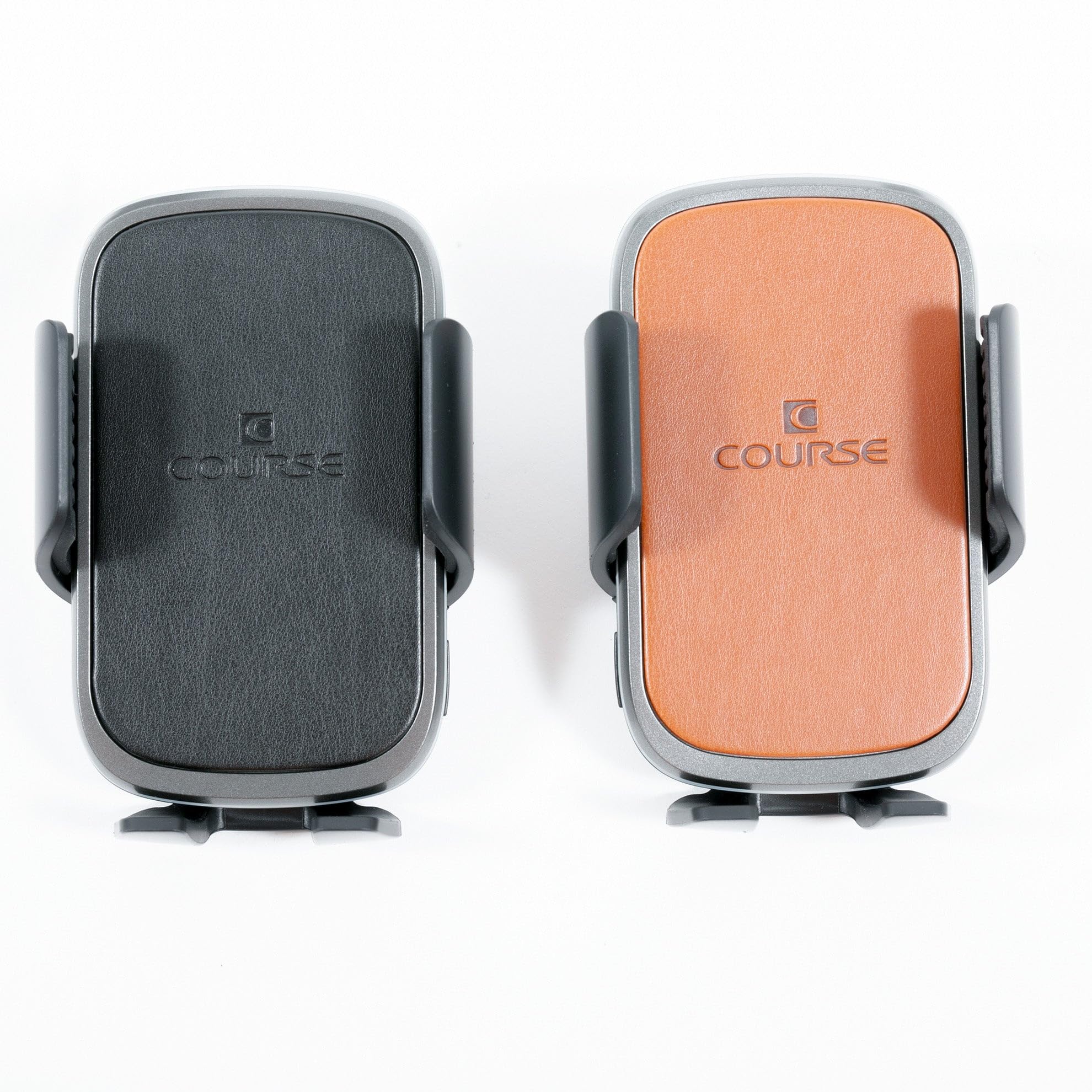 Course Motorsports Automatic Gripping Wireless Induction Charger Tan - Fast Qi Charging for iPhone & Android - Perfect for Car, Office & Home Use