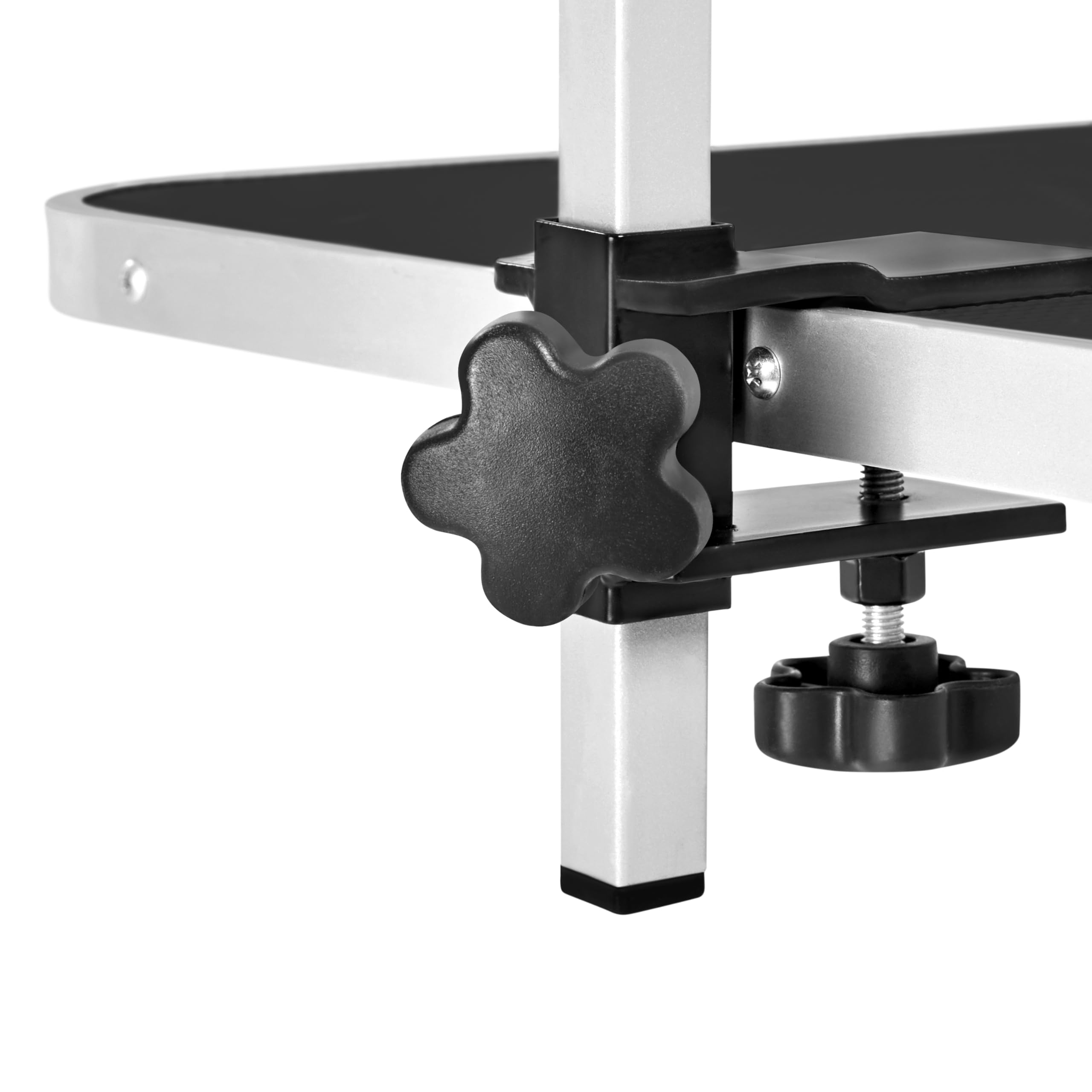 Yaheetech 46 Inch Adjustable Height Pet Grooming Table for Large Dogs - Portable Dog Trimming & Drying Table with Arm, Noose & Mesh Tray - Supports Up to 265 lbs - Perfect for Professional Groomers & Home Use - Black