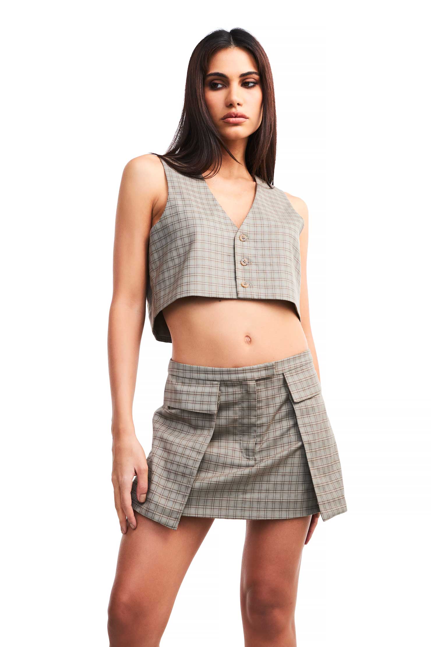 Carmen Checkered Vest for Women - Stylish & Comfortable Fall Fashion - Perfect for Layering, Office Wear & Casual Outfits