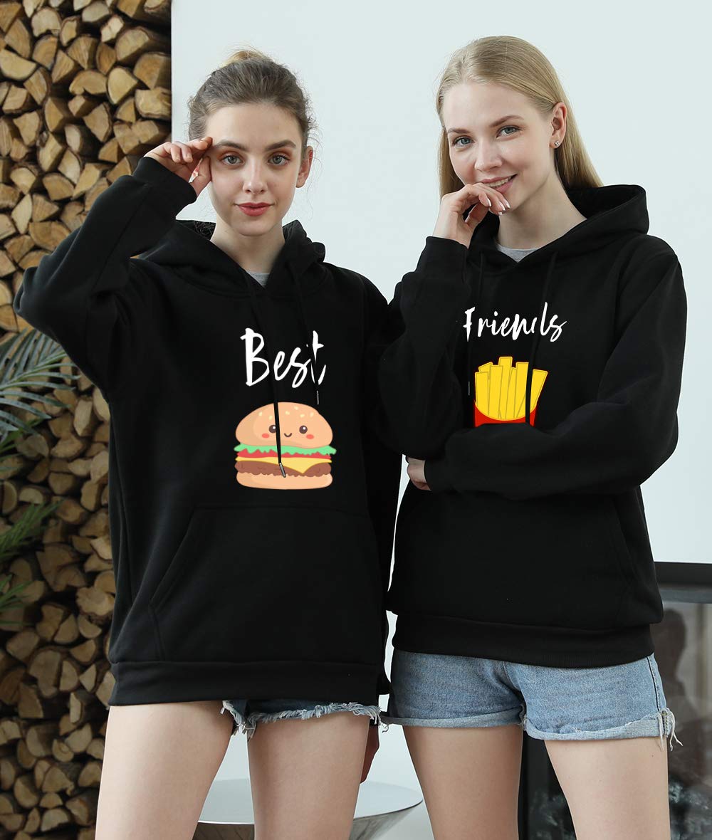 Best Friend Hoodies for 2 - Matching BFF Sister Pullover Sweatshirts for Teen Girls - Perfect for Sleepovers, School, and Weekend Adventures