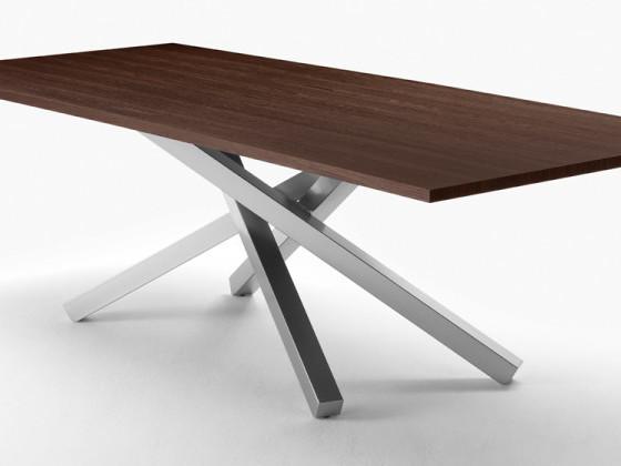 Midj Pechino Modern Dining Table - Elegant Wooden Kitchen Table for 6, Perfect for Family Dinners & Entertaining Guests
